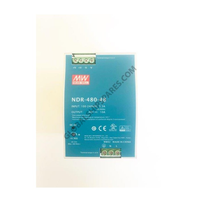 MEAN WELL NDR-480-48  AC/DC DIN Rail Power Supply(NEW)